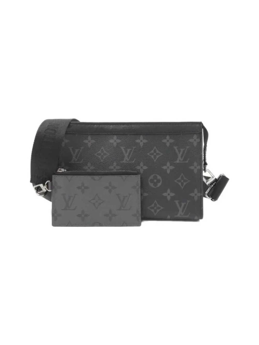 Louis Vuitton Monogram Eclipse Reverse Gaston Wearable Wallet Shoulder Bag